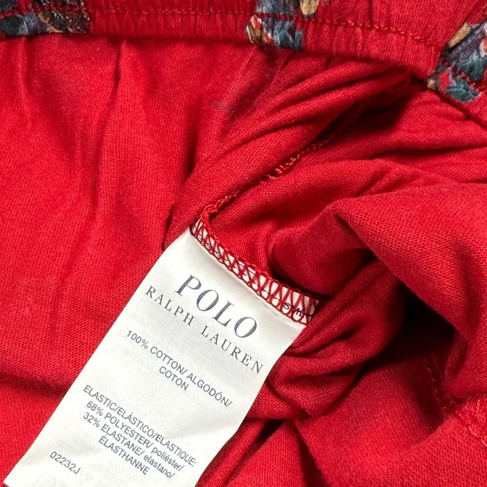 Polo Ralph Lauren Mens Polo Bear Cotton Pajama Pant Size‎ Large L Red